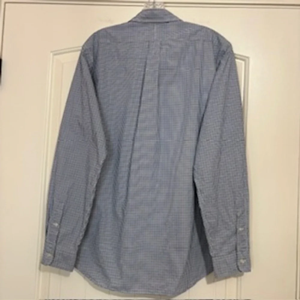 Ralph Lauren Men Blue Button Down Long‎ Sleeve Shirt Sz L Cotton Ivy League Prep